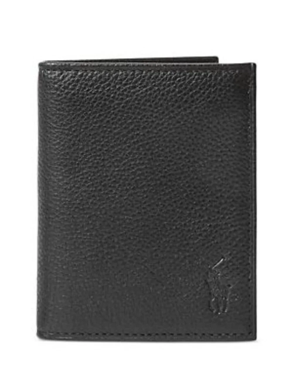NWT Polo Ralph Lauren Pebbled Billfold w/ Window Wallet Black Size OS